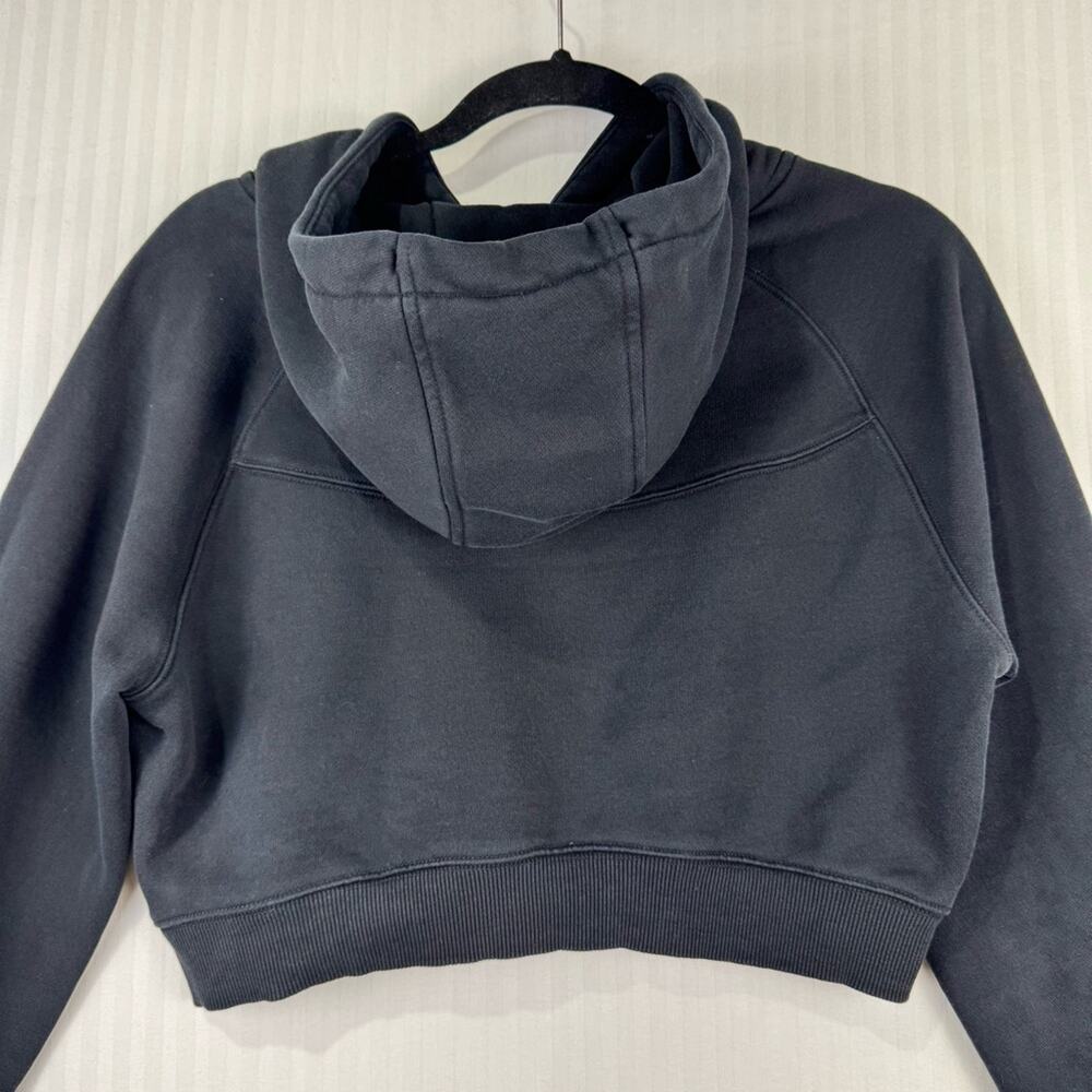 Alphalete Classic Capital Logo Black Crop Hoodie & Jogger Sweatpants Size Medium - Picture 4 of 12